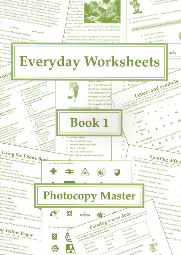 Everyday Worksheets: Book 1