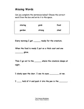 Load image into Gallery viewer, The Creature Student Worksheets (PDF)