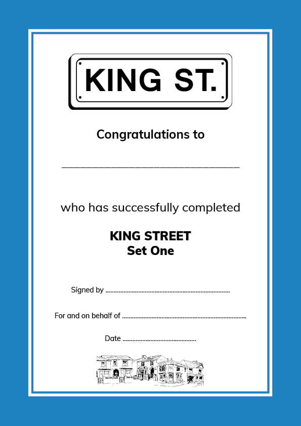 KING STREET Certificates (PDF)