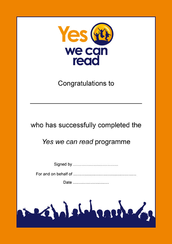 Yes We Can Read: Certificate