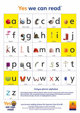 Yes We Can Read: Alphabet Poster